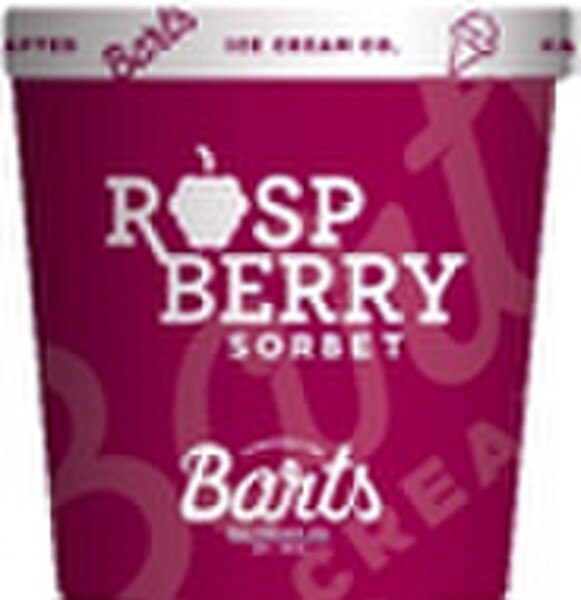 Barts Ice Cream / Raspberry Sorbet / Case, 8 pints