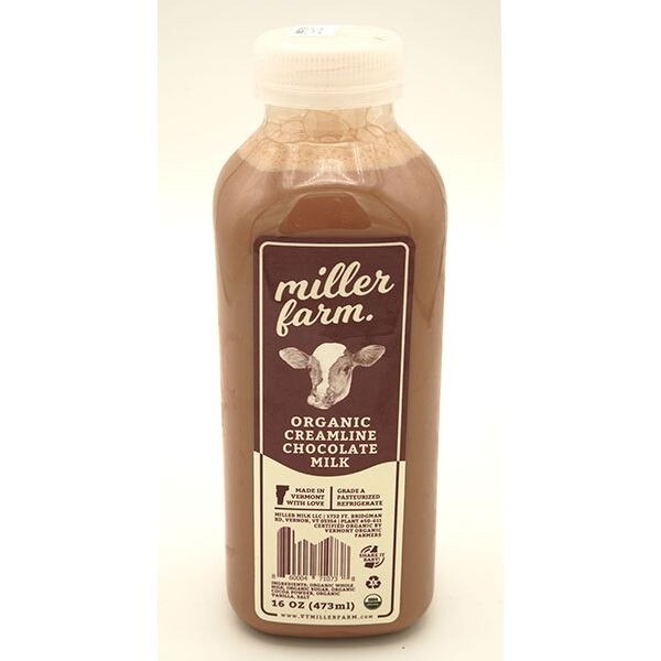 Miller Farm / Creamline Whole Milk, Chocolate, OG / Case, 12 pints