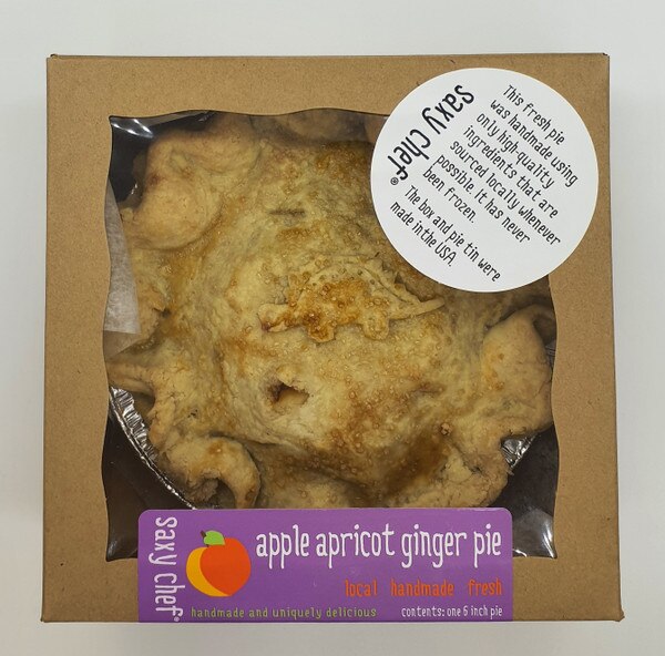 Saxy Chef / Apple Apricot Ginger Pie, Fresh Baked, 6" / Single 6" Pie